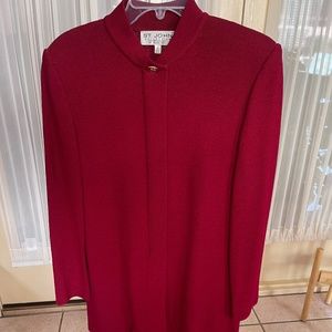 St. John 3 Piece Knit Suit Size 12 Red